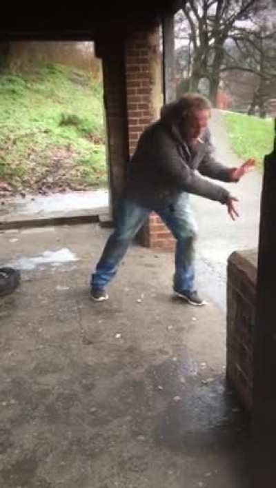 My friend encountered this guy on new years day