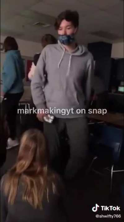 A student from inside Oxford High School captured this footage of the possible shooter trying to get into the classroom by impersonating a sheriff The students did not open the door and escaped through a window