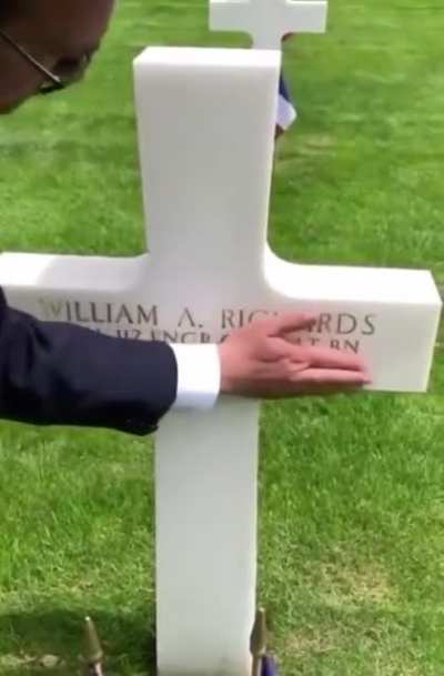Every year in France, ordinary people &amp;amp; families collect sand from Omaha Beach &mdash; where Americans lost 2,400 lives on D-Day. Then, they use it to fill in the letters on their tombstones of the fallen.
