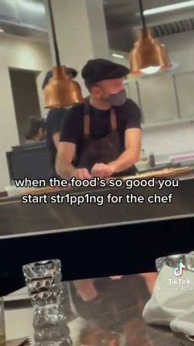Main character reacts to a good meal