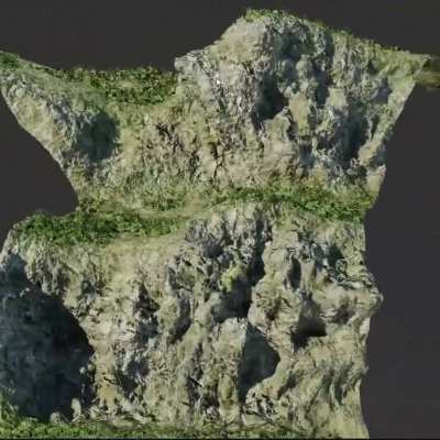 My Geometry Node-based tool to turn any mesh into terrain is available now to download for free !!!