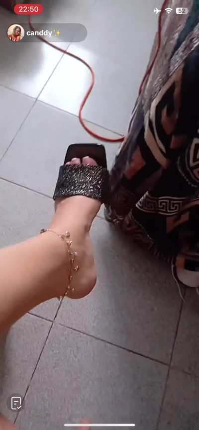 Dangling soles and toes play 