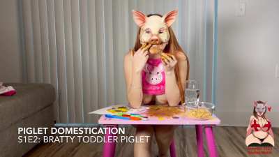 GingerCris - Piglet Domestication: S1E2 Bratty Toddler Piglet 1080p/60fps 37m40s 🐷💩👅👩🏻&zwj;🦰