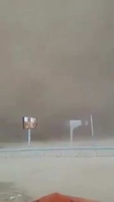 In Mongolia's Gobi sandstorm rules. You can see how it turns to pitch black in seconds