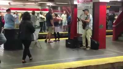When someone plays "Sweet Caroline" in a Boston subway