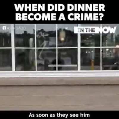 Homeless guy is a human too, don't be like these people