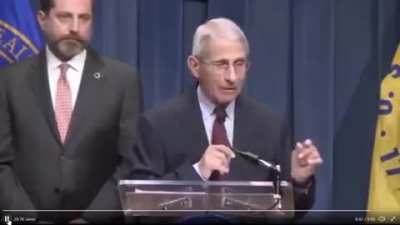 "In all the history of respiratory-borne viruses of any type, asymptomatic transmission has NEVER been the driver of outbreaks." Dr. Fauci