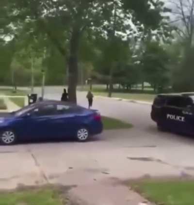 Mooning a cop