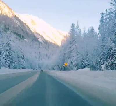 Driving through The Rockies
