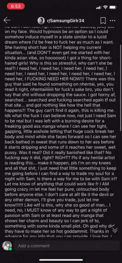 This the most down bad shit I&rsquo;ve seen all day