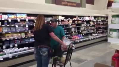 "Man" refuses to wear mask in store, berates female employee then becomes a panda when men intervene