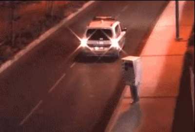 Speed Camera catches a Police car, maybe not.