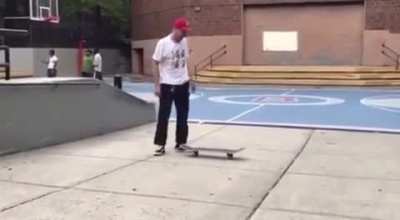 trying to break you skateboard then riding on it again