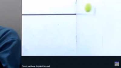 Perfectly cut tennis ball