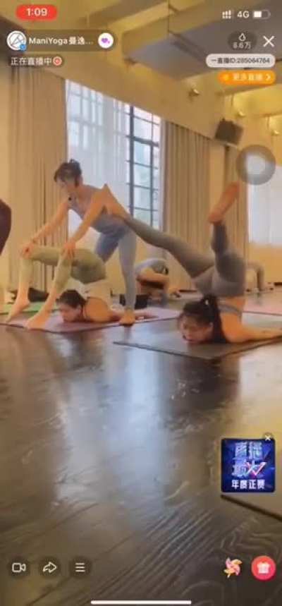 Girl breaks her back during yoga class