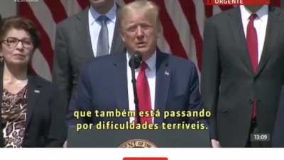 Trump critica postura brasileira durante a crise do Corona V&iacute;rus.
