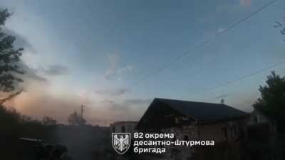 UA Paratroopers of the 82nd Brigade suppress &amp;amp; destroy a Russian infantry group trying to advance with an American Stryker APC. (No Music)