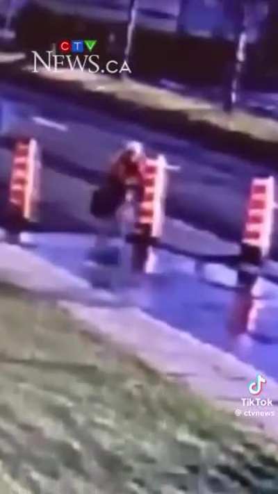 Biker swamped