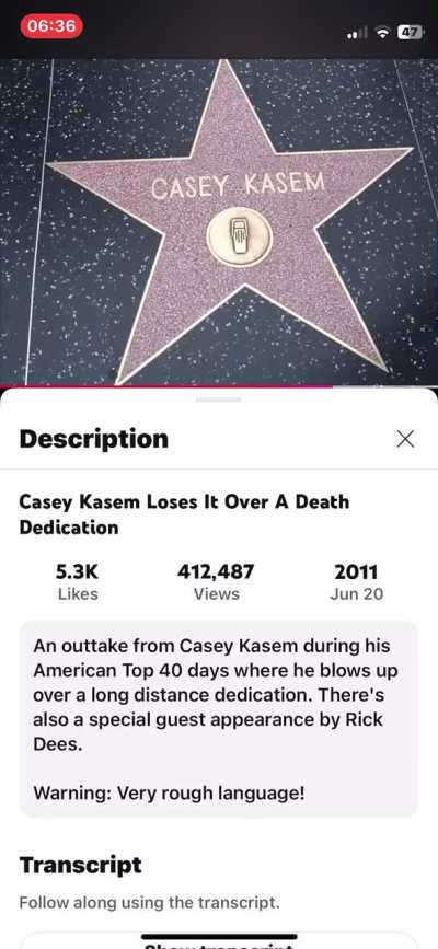 Casey Kasem sounds just like Carlin when he says &ldquo;Fucking ponderous&rdquo;