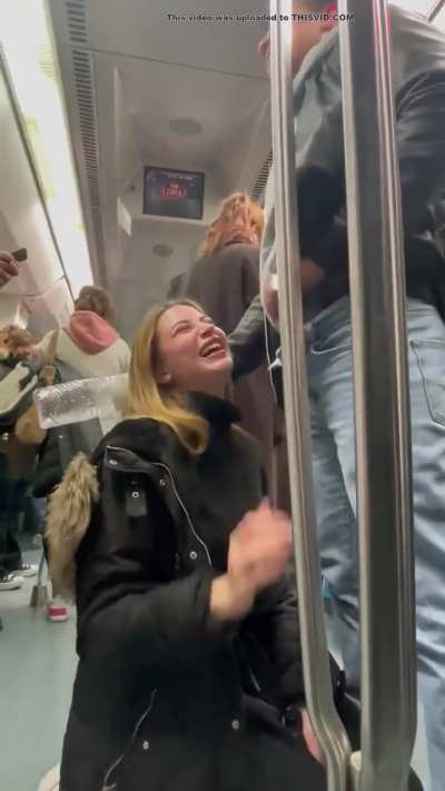 Blonde in public
