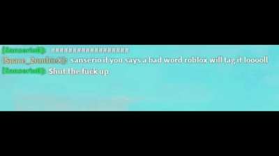 you can't curse on roblo-