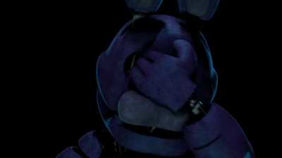 Saw someone bring it up earlier, so I decided to recreate the famous "Bonnie Rips His Head Off&trade;" shot from the FNAF1 trailer.