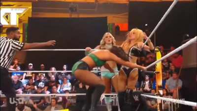 On WWE NXT: Tiffany Stratton &amp; Kiana James vs Becky Lynch &amp; Lyra Valkyria