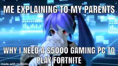 It&rsquo;s so i can see my awful gameplay in full HD dad