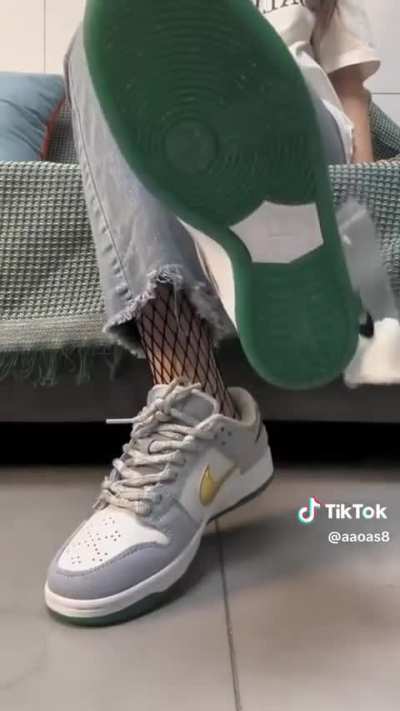 Love fishnet and sneakers