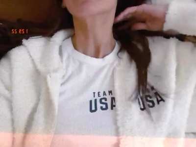 Nina Dobrev spreading her legs for Team USA
