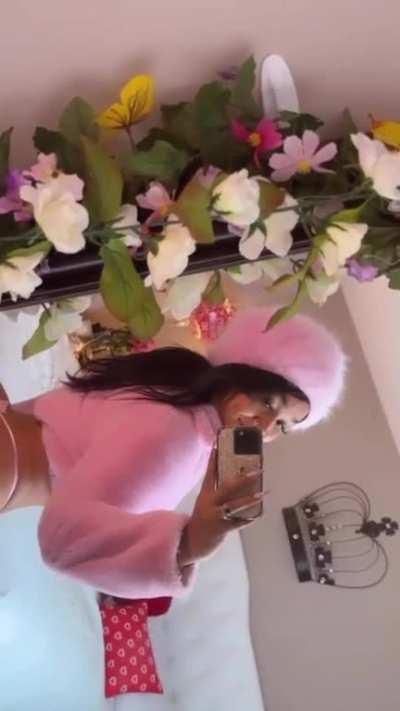 Pink thong ass