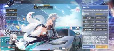 RQ Shinano's skirt can be lifted and her thigh-high can be pulled down.