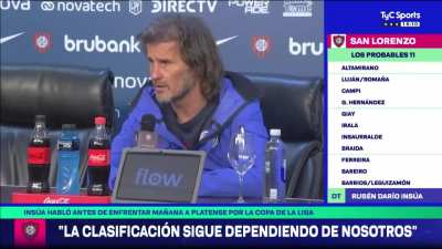 Insúa, DT de San Lorenzo: 