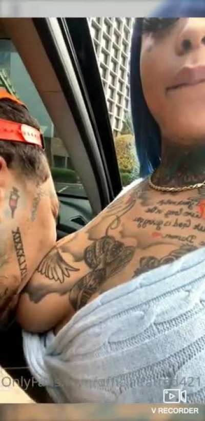 Cousin suckin them titties