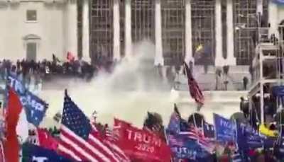Indian nationalists raised the Indian flag at the Trump Insurrection