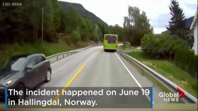 Kids almost get hit by a truck