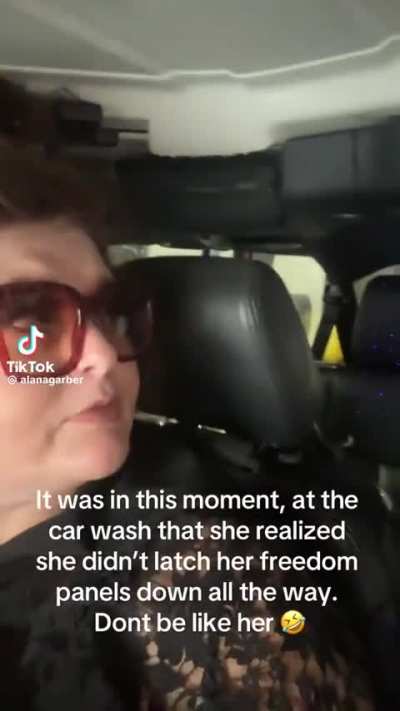 She forgot something….