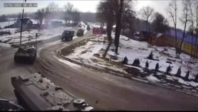 24 Feb 2022 - giant Russian convoy
