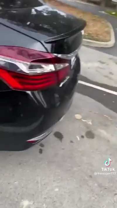 Guy gets caught cheating in car.