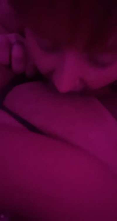 White girl loves eating ebony pussy