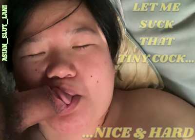 Let me suck that tiny cock&hellip;nice &amp;amp; hard