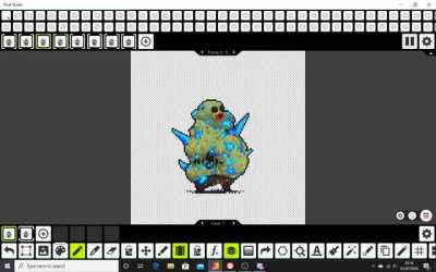 I did some animation for the Demon Fat Zombie, but i had an error saving it as a gif and i didn't want to waste my work so i recorded it with obs &macr;_(ツ)_/&macr;