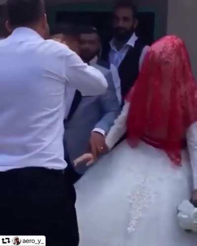 Wedding with a bang.