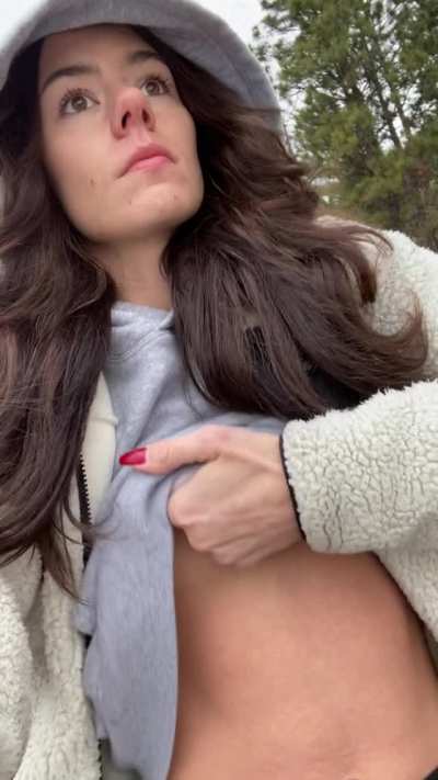 took the titties out for a brisk walk ❄️