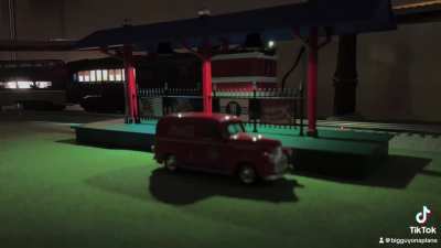 Restocking the diner car!