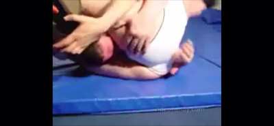 This video is a classic from the early 2000s. I&rsquo;ve been trying to find it again. I know she&rsquo;s not super sexy or anything, but the way she smothers him is insane. 