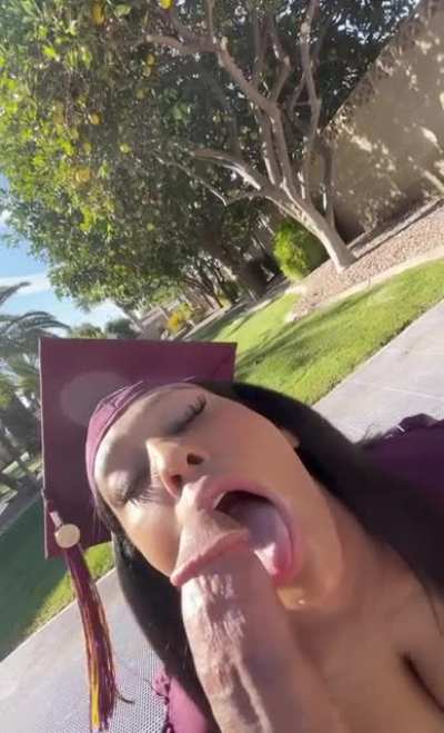 Her diploma isnt the only thing she received this day