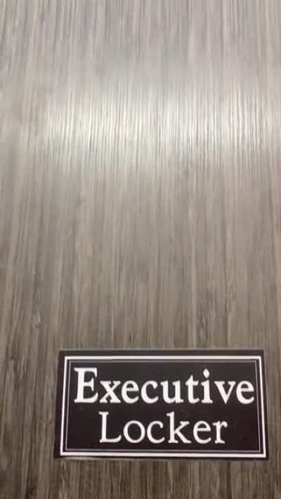 Was wondering why this was an &ldquo;Executive Locker&rdquo; until I looked up.