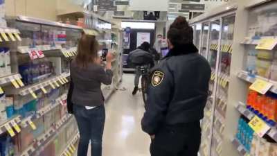 NEW - Petty theft has been "decriminalized" in San Francisco. Anything under $800 is not going to be prosecuted. This happened in a Wallgreens.