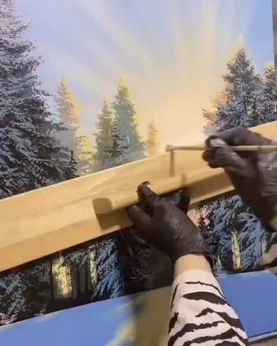 Stunning painting of the freezing cold environment